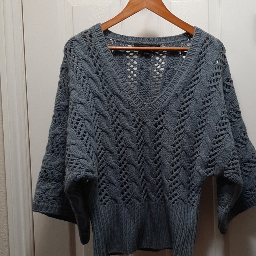 Express hand woven cable-knit sweater